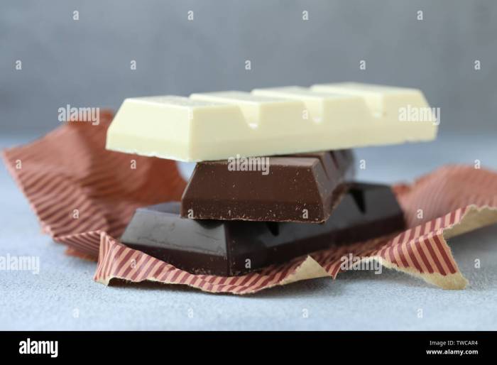 confectionery chocolate bars on the table Stock Photo - Alamy
